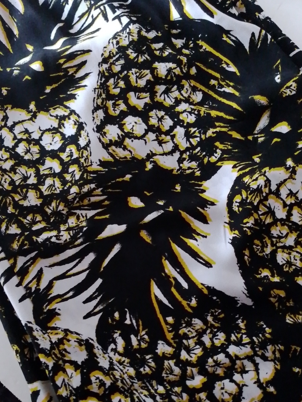 Worthington Black And White Pineapple  Print Lounge Pant XL